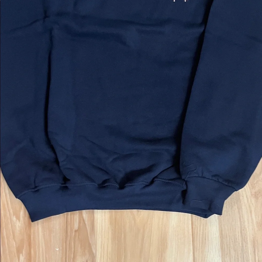 Classic Blue Sweatshirt with Rhinestone Ribbon - Picture 4 of 4